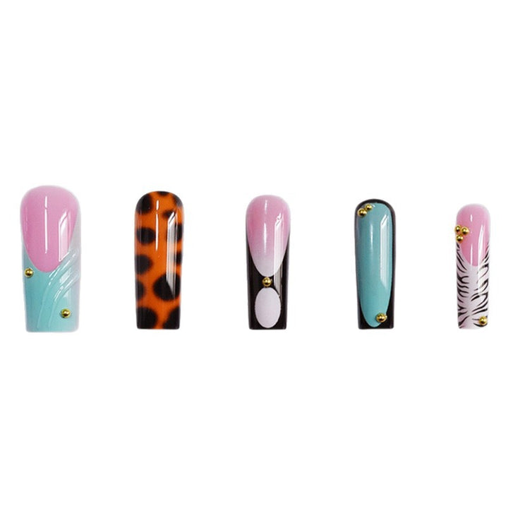Artistic Press-On Nail Set Bowlift