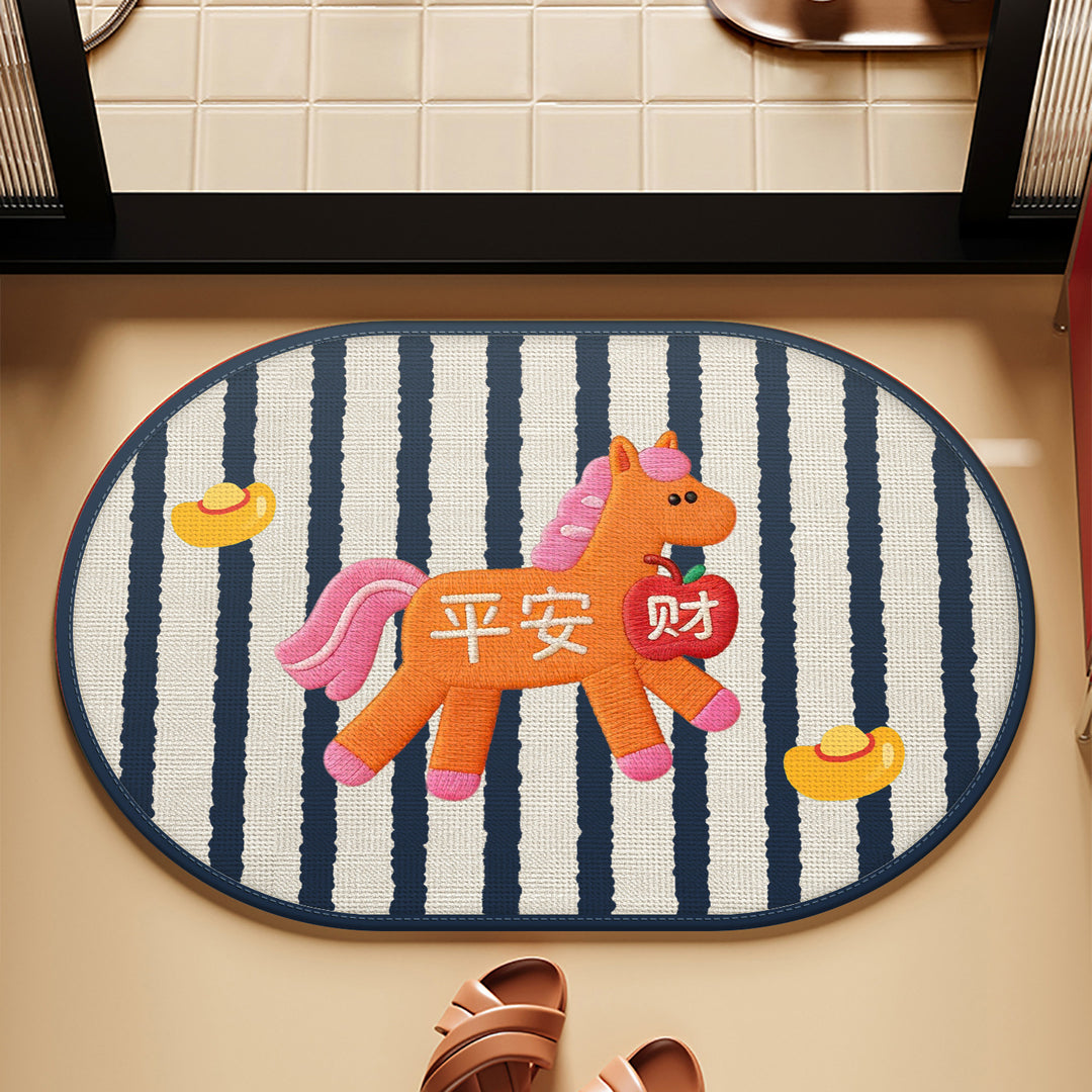 Decorative Horse-Themed Area Mat