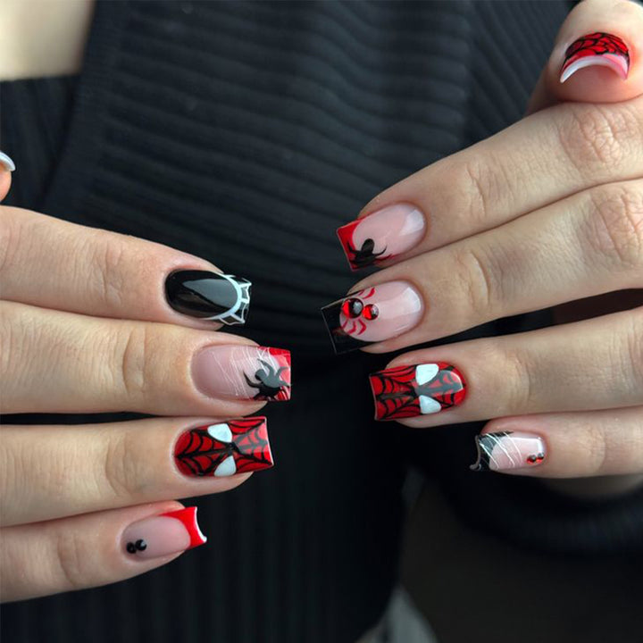 Spider-Themed Decorative Nail Art Bowlift