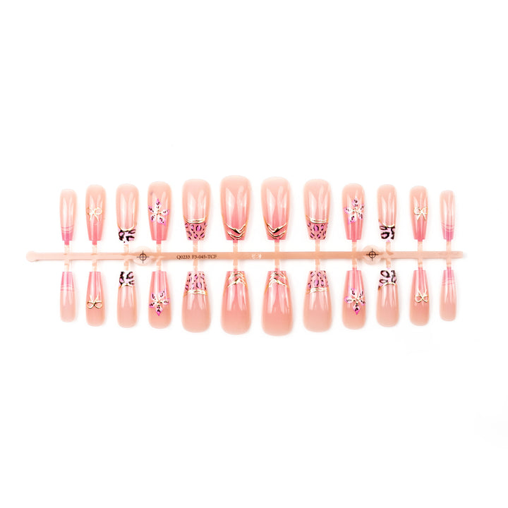 Artificial nails with floral accents Bowlift