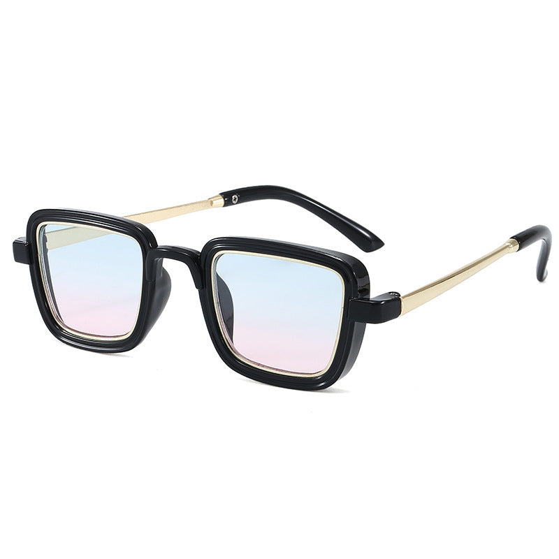 Women's square sunglasses with transparent frame and gold accents Bowlift
