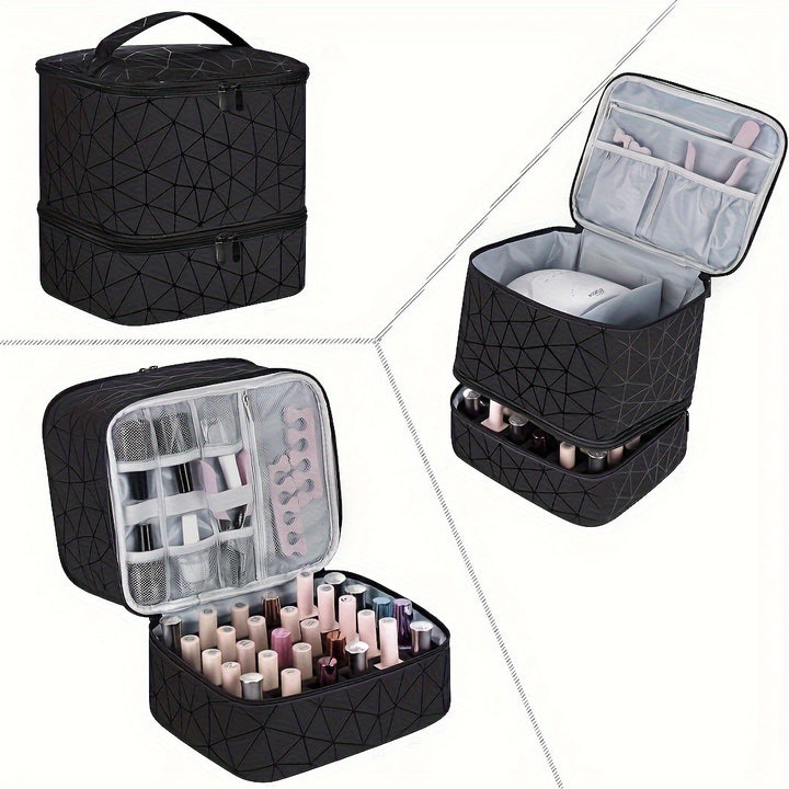 Cosmetic Organizer Bag with Dual Design and Sturdy Interior Lining Bowlift