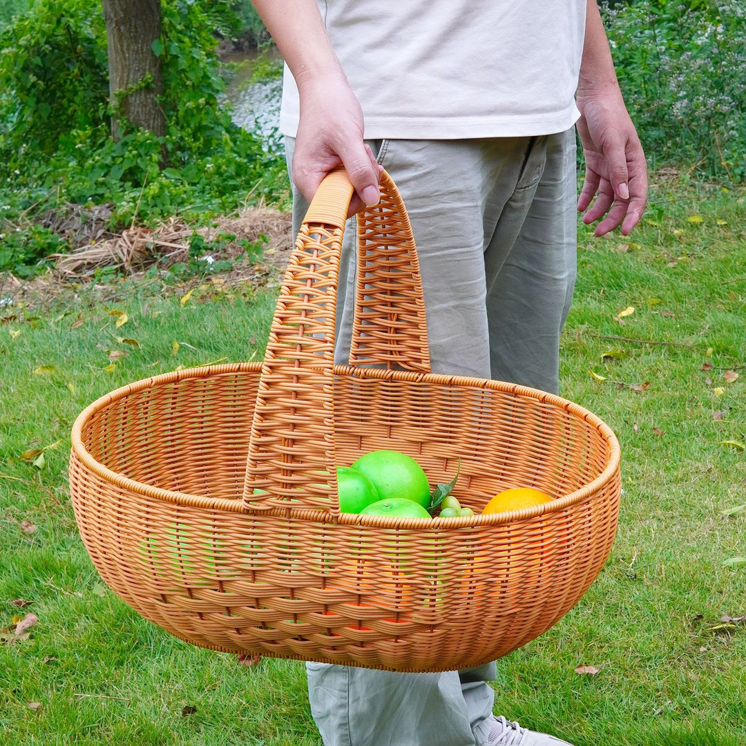 Large Woven Garden Picnic Basket Bowlift