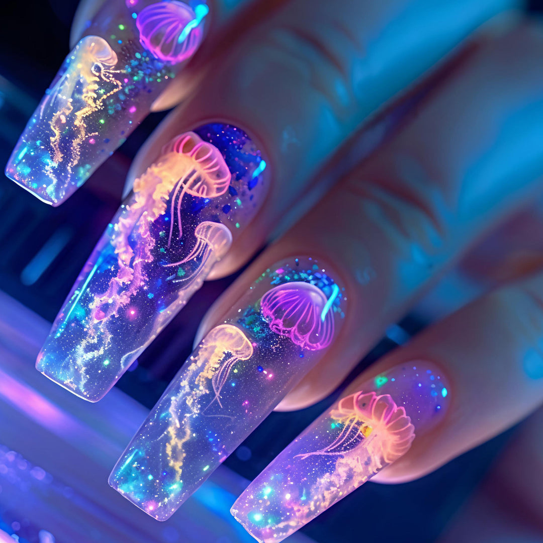 Creative 3D Art Nails with Ocean Motif Bowlift