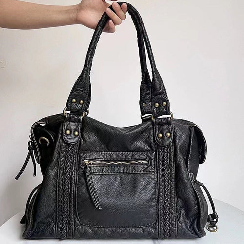 Ladies Shoulder Bag PU Leather Spacious with Laptop Compartment and Adjustable Strap | Bowlift