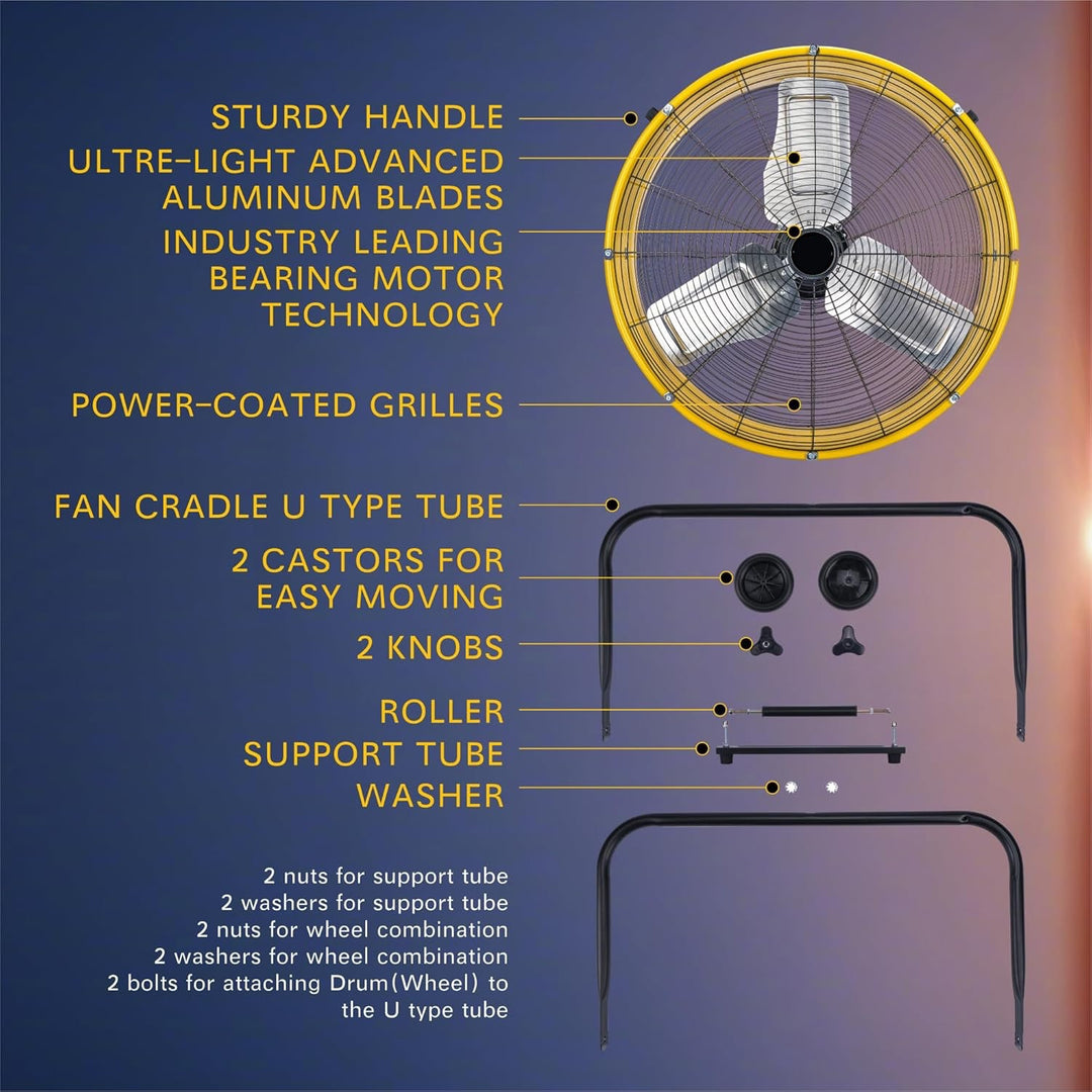 Heavy-Duty Industrial Blower Fan Bowlift
