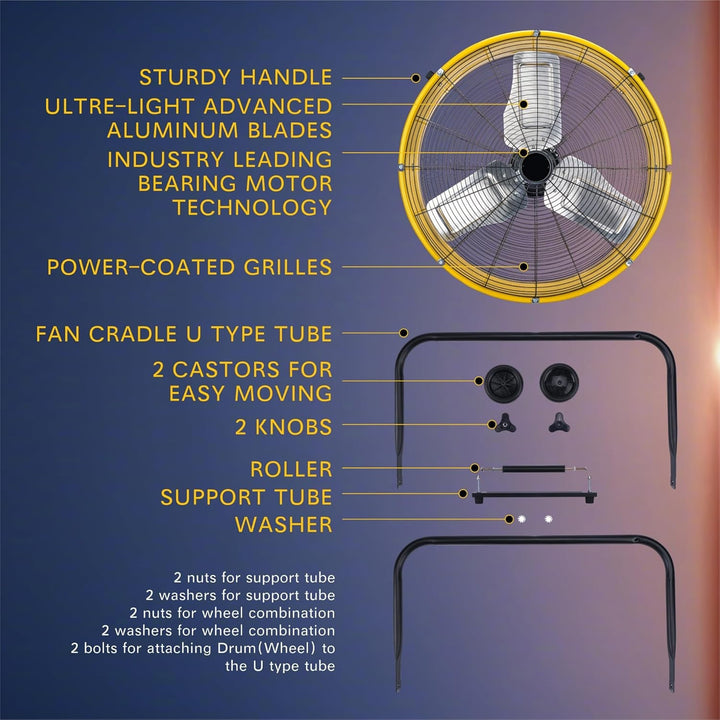 Heavy-Duty Industrial Blower Fan Bowlift