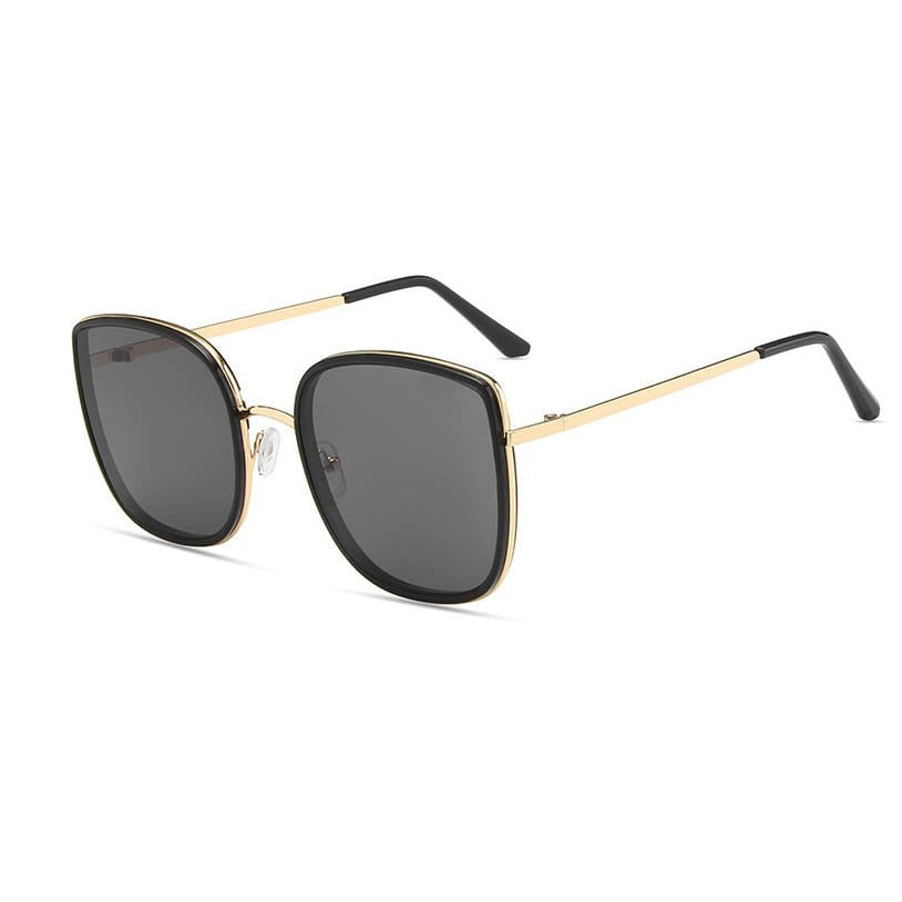 Women's modern square sunglasses with wide temples Bowlift