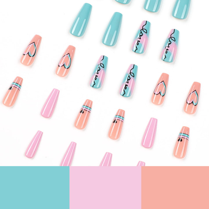 Artful acrylic nails in modern design with creative colors Bowlift