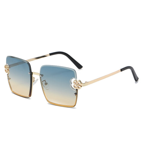 Women square sunglasses with floral design Bowlift