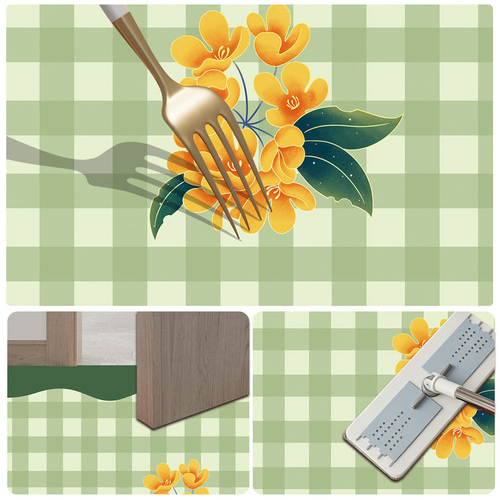 Stylish Floral Patterned Comfort Bath Mat Bowlift