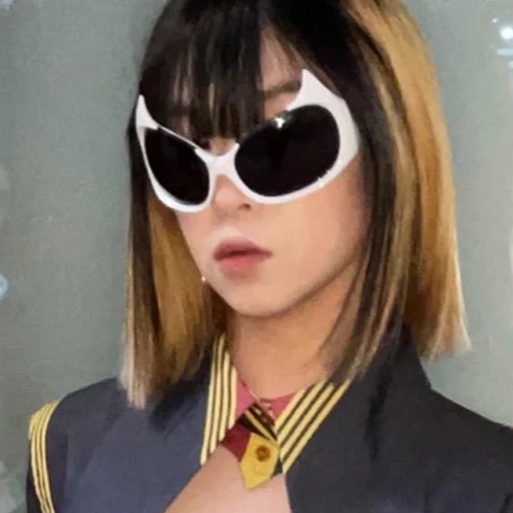 Women futuristic sunglasses with stylish design and protective UV filter Bowlift