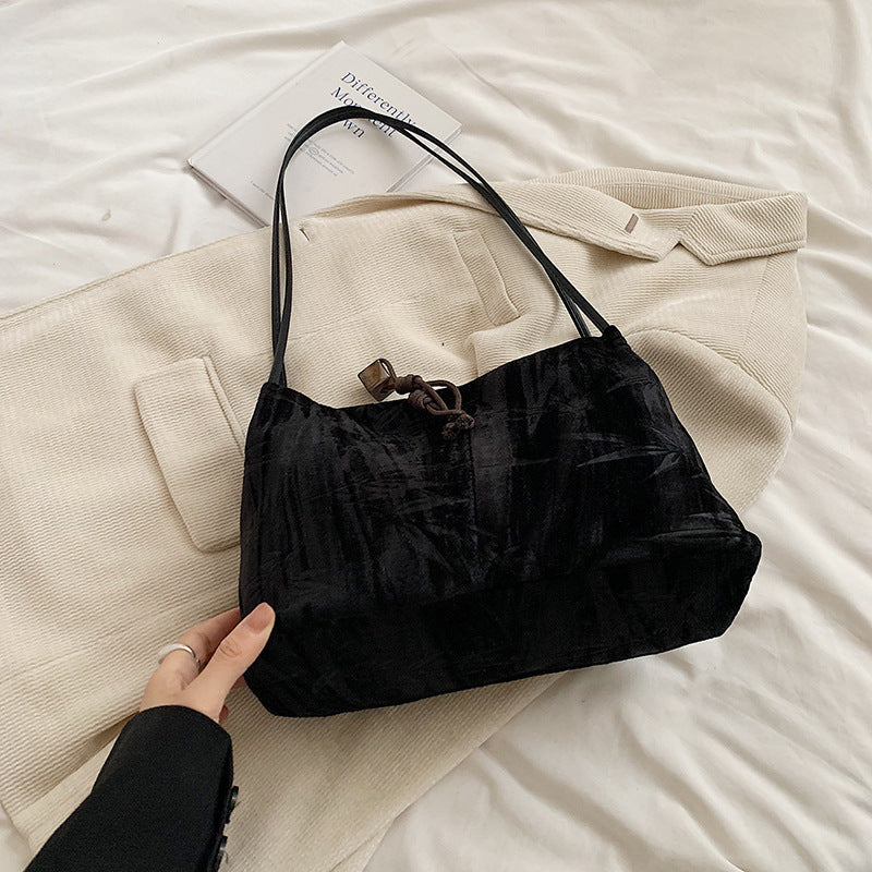 Chic Textured Handheld Tote Bag Bowlift