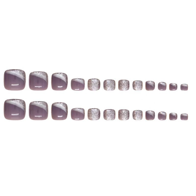 Glittering Toenail Art Bowlift