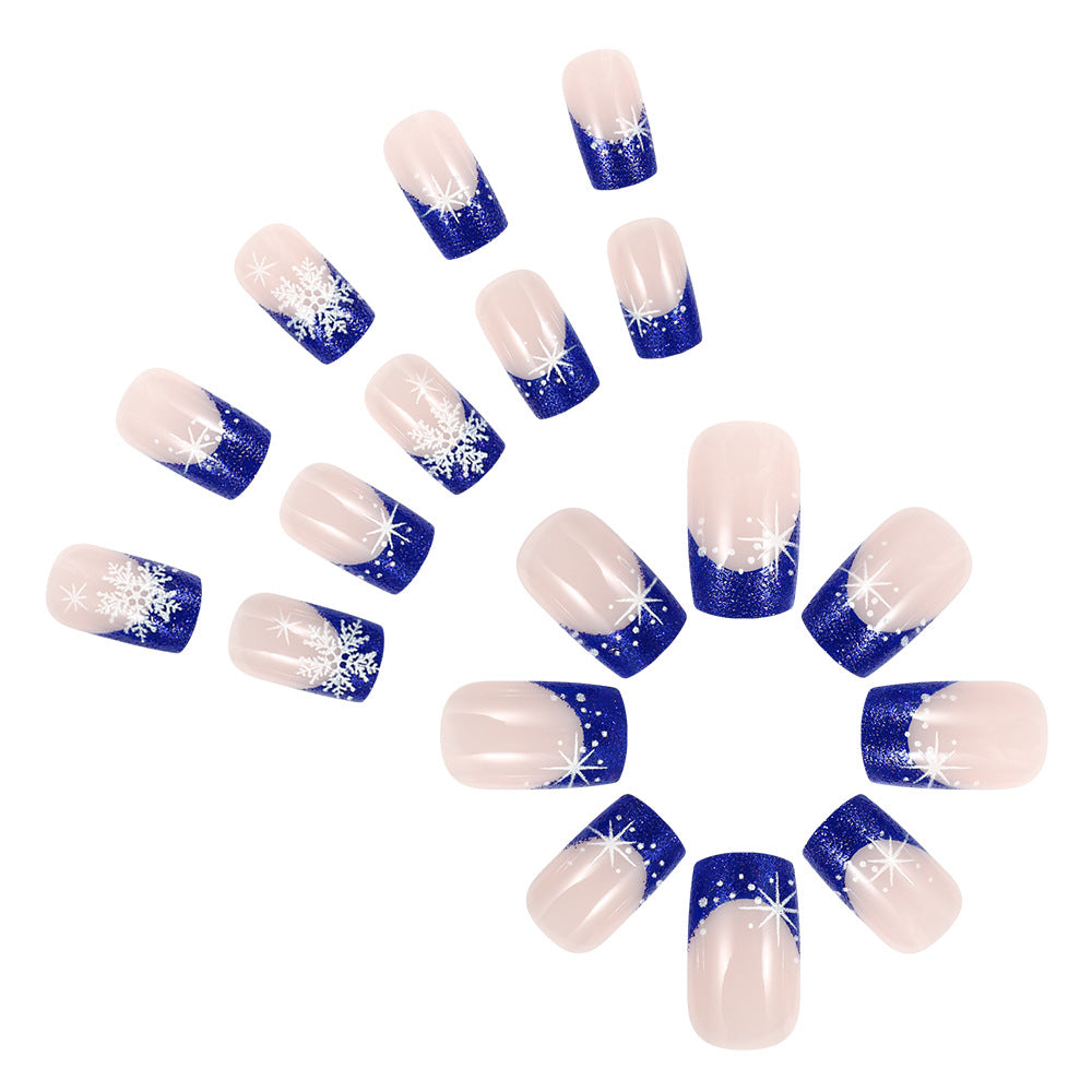 Winter-Themed Press-On Nail Art Bowlift