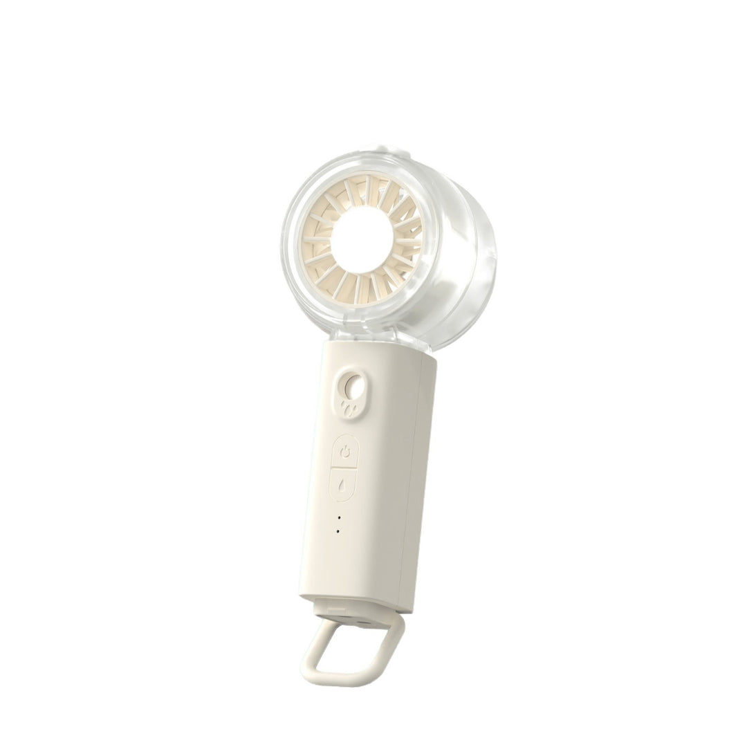 Unisex portable mini fan with spray mist function and USB battery Bowlift