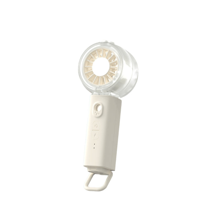 Unisex portable mini fan with spray mist function and USB battery Bowlift