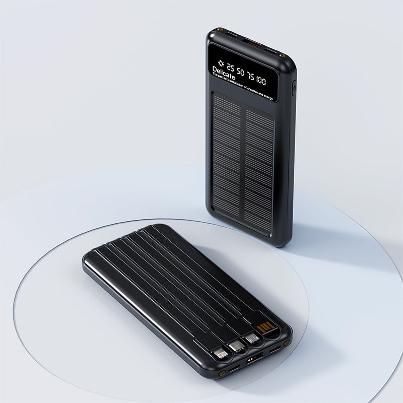 Solar-powered power bank with digital display and innovative fast charging function Bowlift
