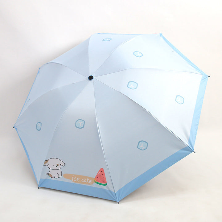 Ladies Folding Umbrella with Cute Design Bowlift