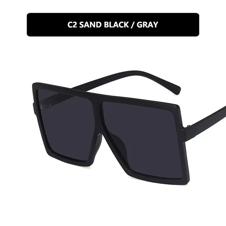 Women modern oversized sunglasses with transparent frame and stylish lenses Bowlift