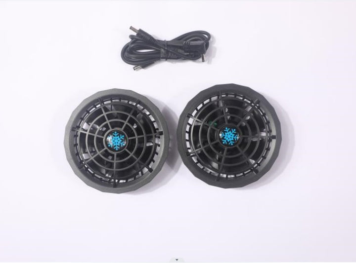 Unisex portable double USB cooling station with integrated power bank and USB charging adapter Bowlift