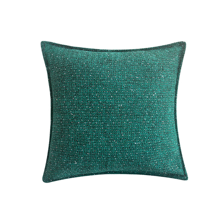 Square cushion cover with metallic houndstooth bouclé and concealed zipper Bowlift