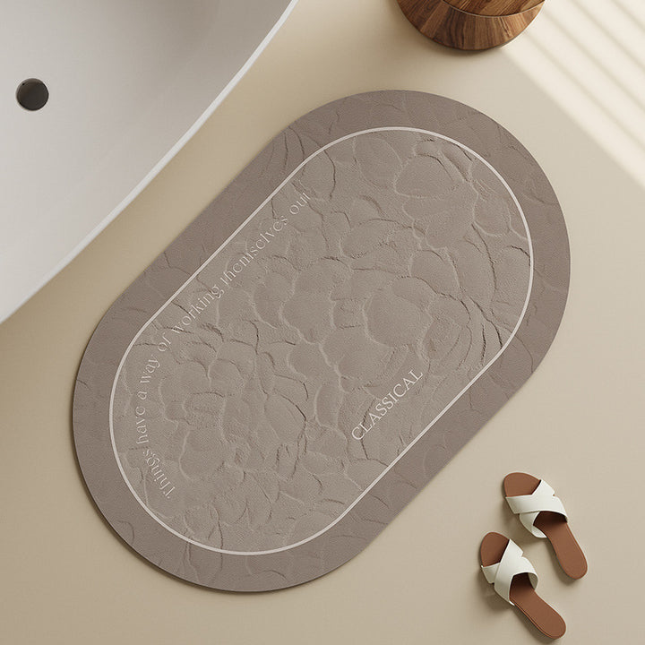 Elegant Floral Bath Mat Bowlift