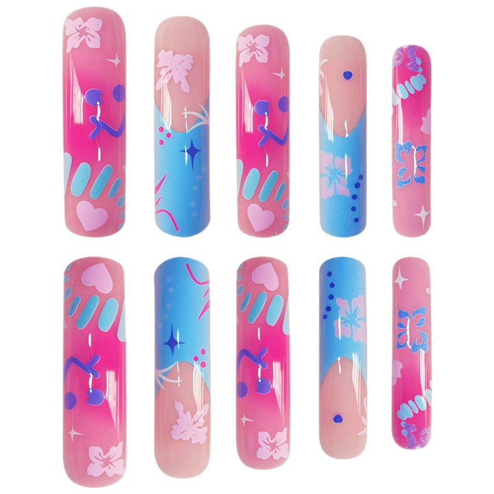 Artistic Long Acrylic Nail Enhancements Bowlift