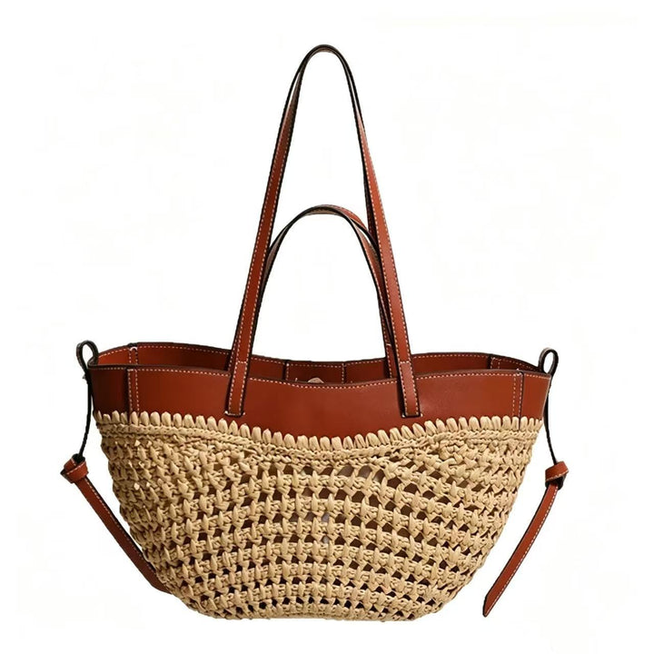 Braided shopping bag with high-quality leather trim Bowlift