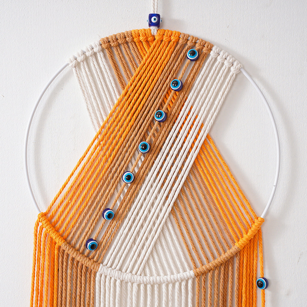 Macramé Decorative Wall Hanging with Circular Ring Bowlift