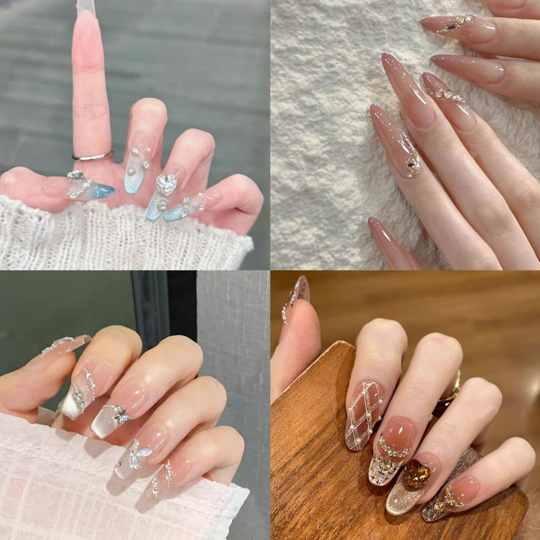 Ombre Long-Stiletto Press-On Nails Set Bowlift