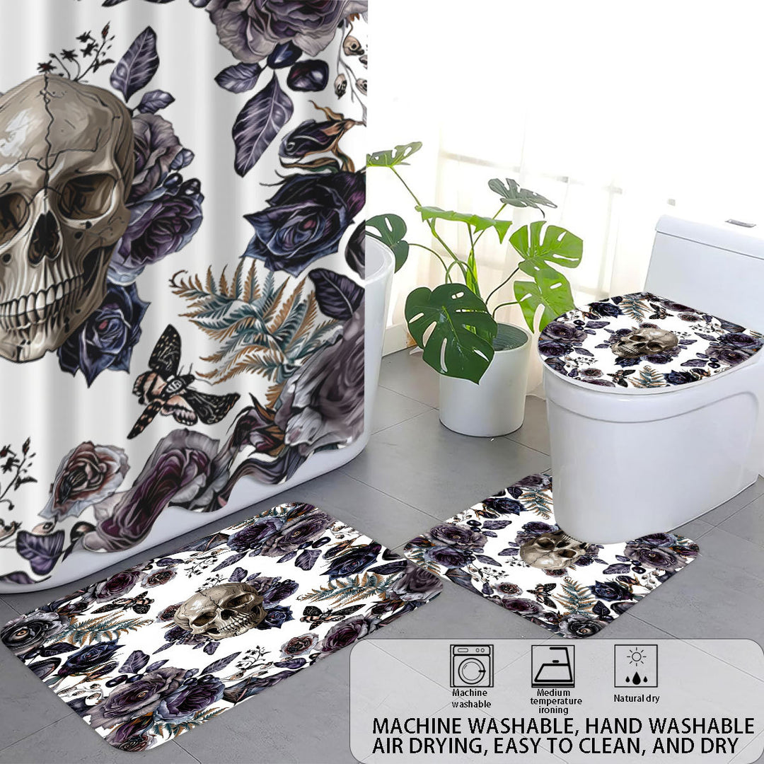 Artistic Skull Bathroom Décor Set Bowlift