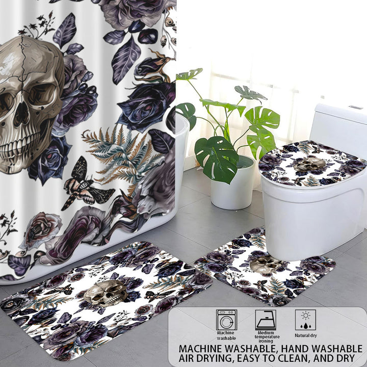 Artistic Skull Bathroom Décor Set Bowlift