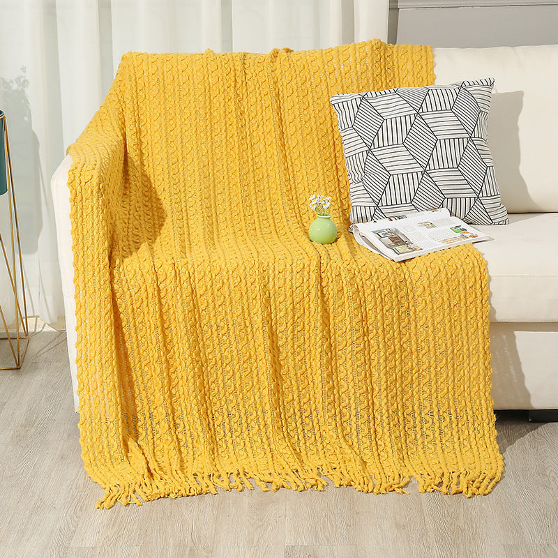 Women high-quality knitted blanket Bowlift
