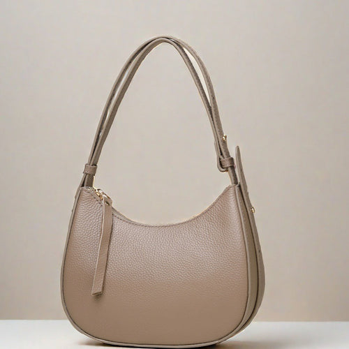 Stylish Pebbled Leather Hobo Bag Bowlift