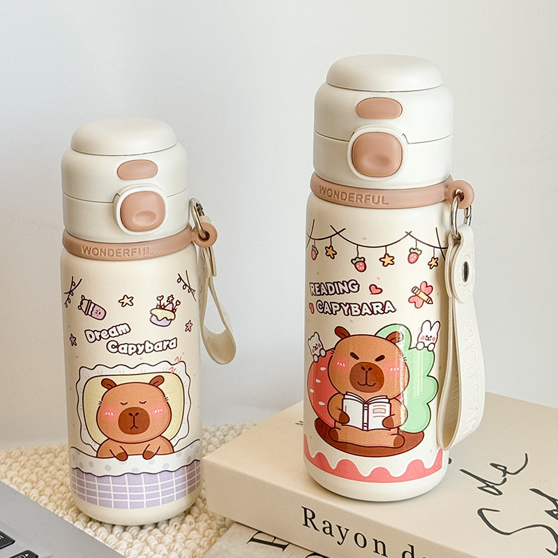 Ladies Insulated Water Bottle with Cute Animal Design Bowlift