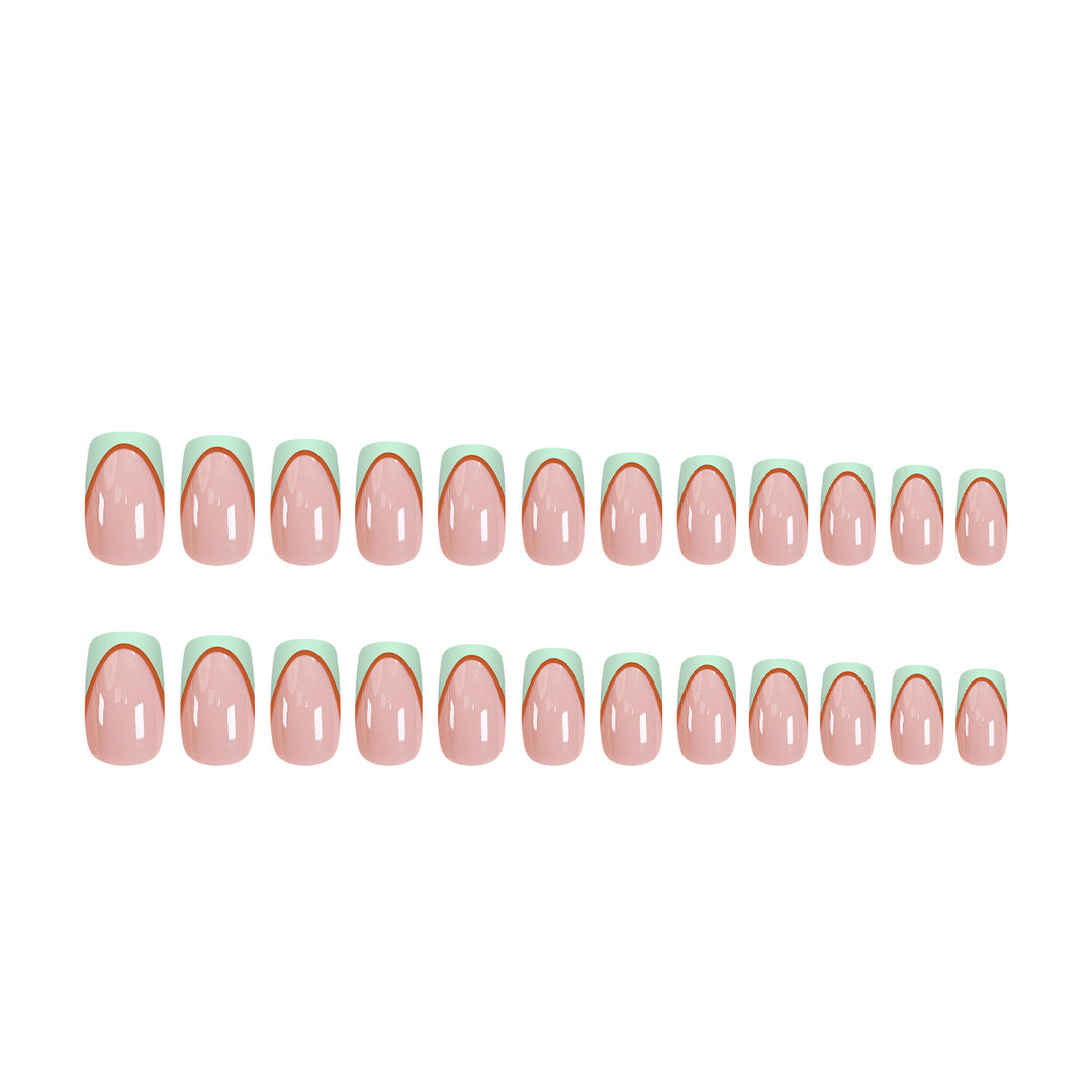 Creative nail extensions with geometric design Bowlift