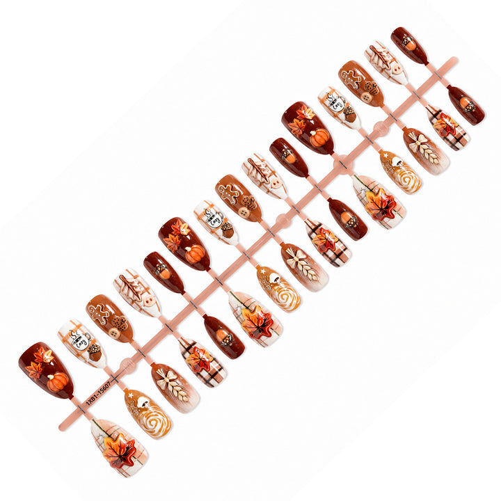 Creative Nail Art Set with Autumn Motifs Bowlift