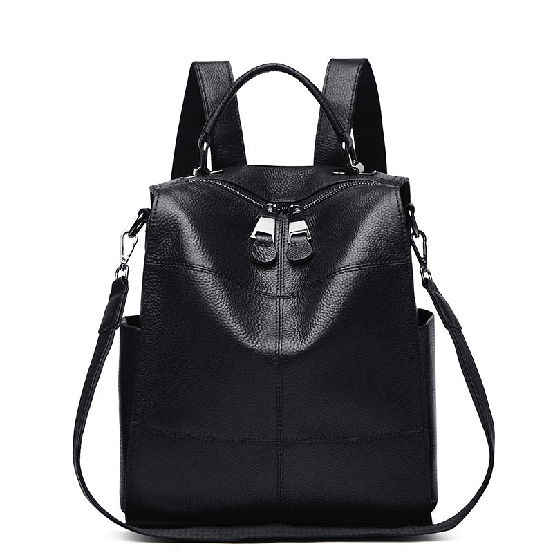 Versatile Multi-Functional Leather Backpack Bowlift