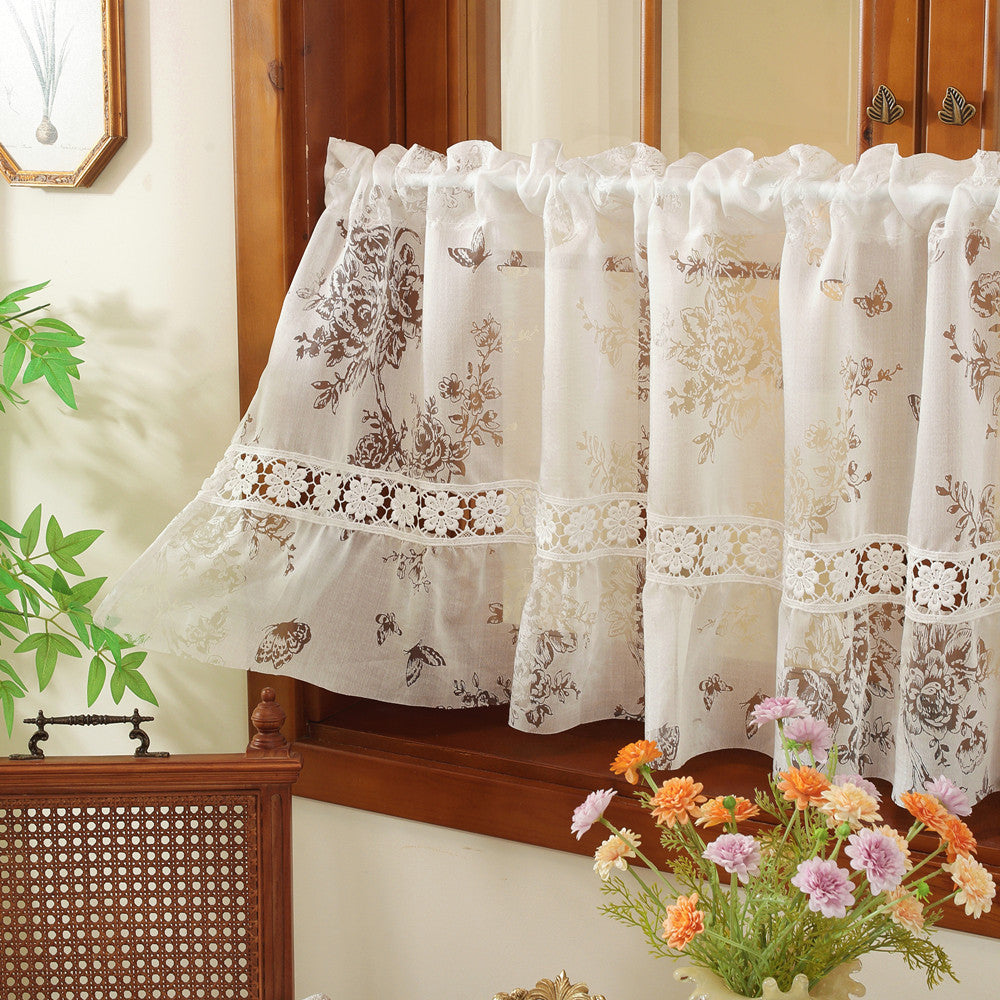 Lace Overlay Window Valance