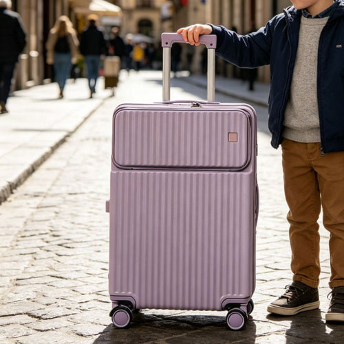 Unisex Versatile Expandable Hard Shell Travel Suitcase Bowlift