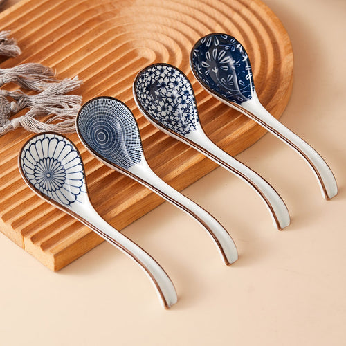 Artistic Ceramic Soup Spoons Set