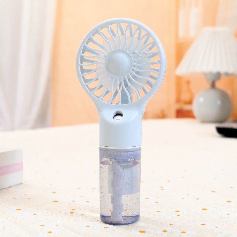 Women Portable Spray Fan with USB Charging Function and Ergonomic Handle Bowlift