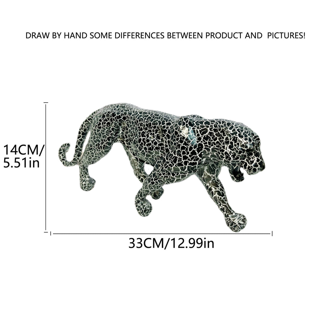 Decorative leopard figure made of resin Bowlift