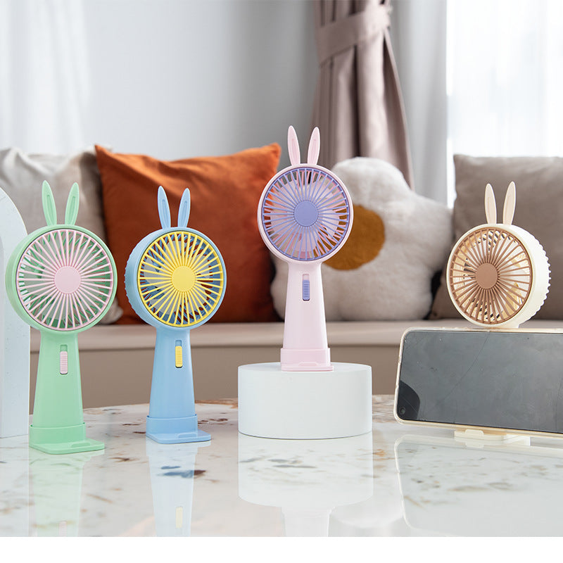 Creative Rabbit Ears Handheld Fan Bowlift