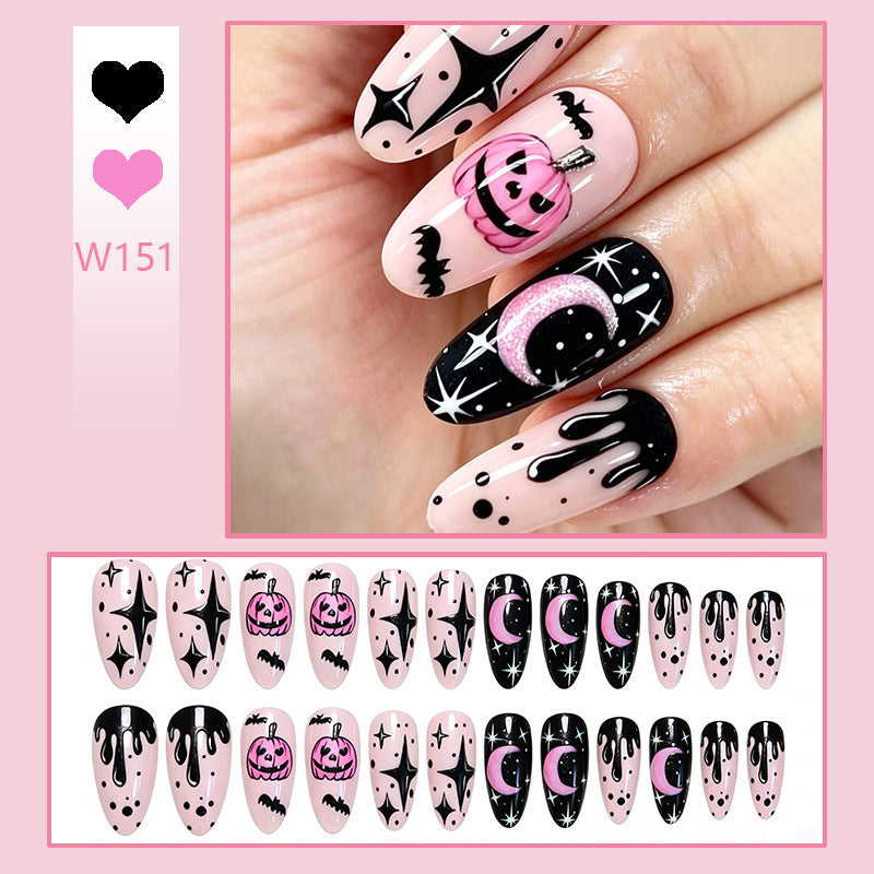 Creative Nail Art Set with Halloween Motif and Charming Designs Bowlift