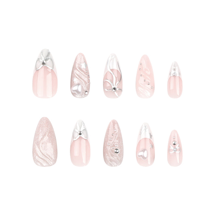 Artful stiletto nails with elegant decoration Bowlift