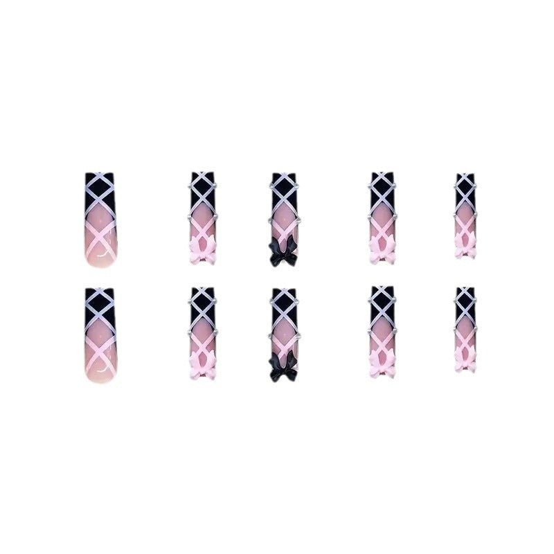 Artistic Bow-Embellished Press-On Nails Bowlift