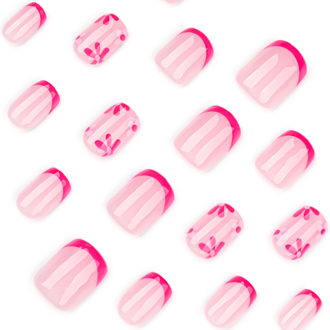 Artful Nail Extensions with Blooming Design Bowlift