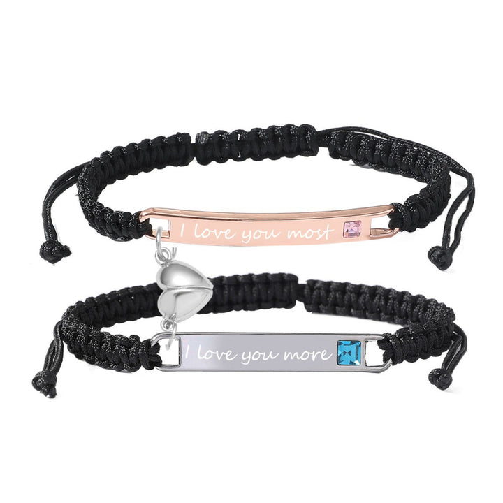 BowLift | Personalized Magnetic Heart Love Bracelet Set